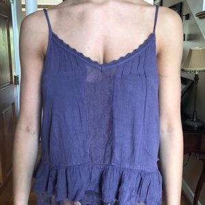 Purple spaghetti strap blouse